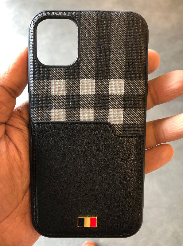 Black Check Case with pocket