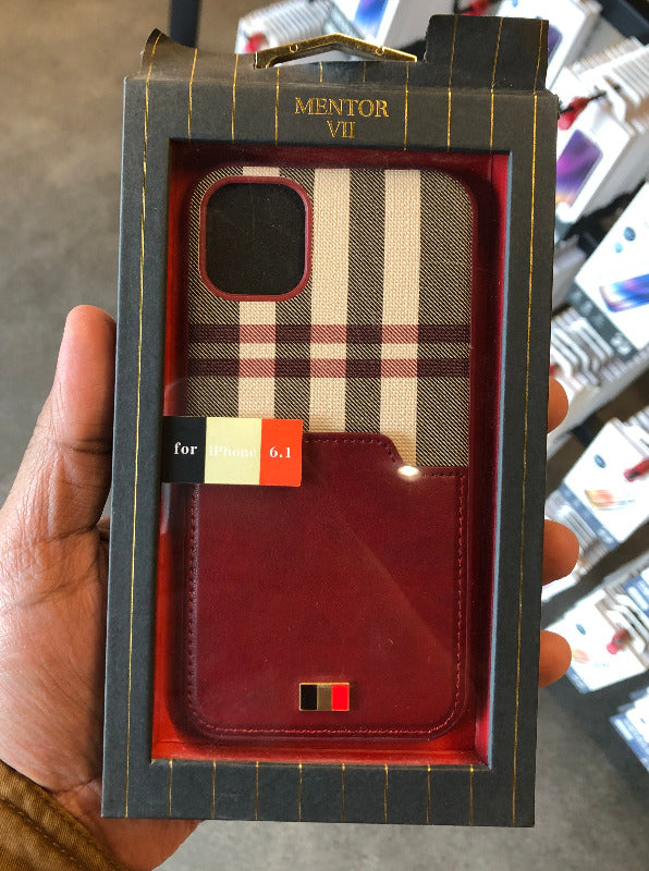 Red Check Case with Pocket