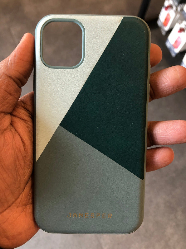Green Diamond Cut Leather Case
