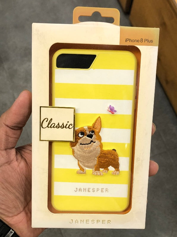 Striped Dog Case Yellow