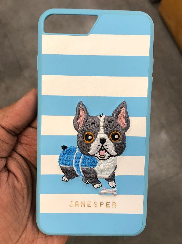 Striped Dog Case Blue