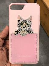 Cat PU Leather Case Pink