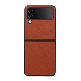 Pebble Real Leather Case for Samsung Flip 4